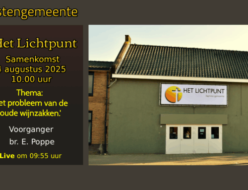 Dienst 24 augustus 2025 br. Eugene Poppe